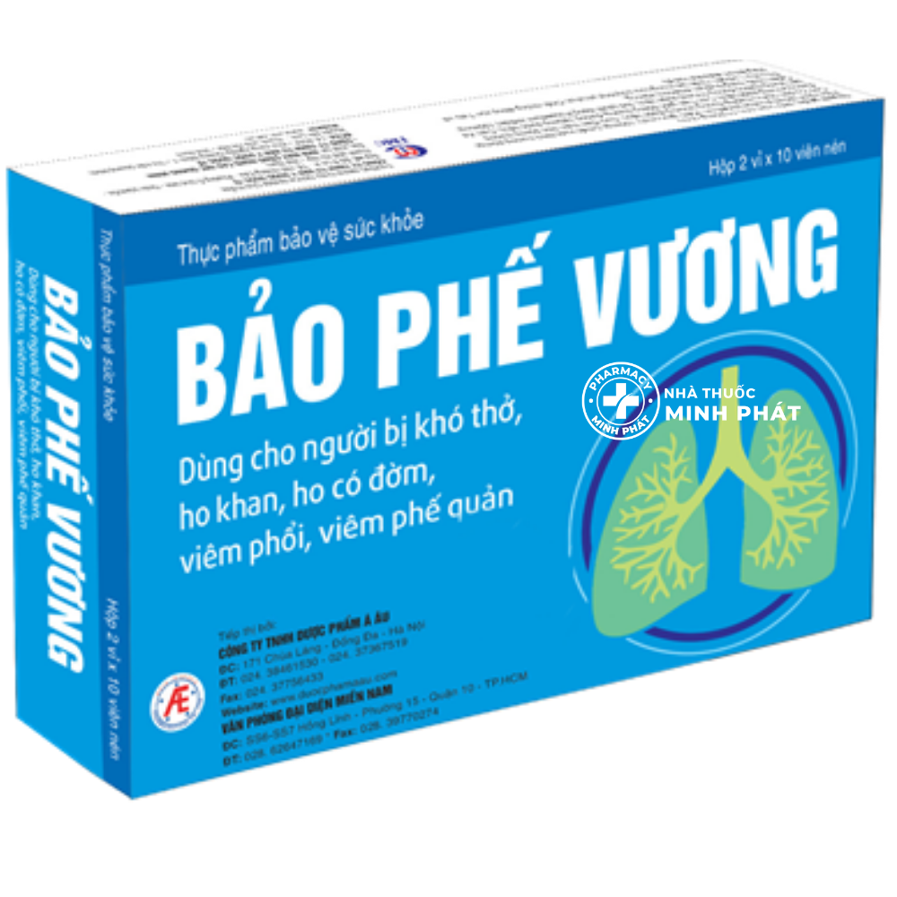 Viên Uống Bảo Phế Vương Quang Minh Giảm Đờm, Giảm Ho, Khó Thở